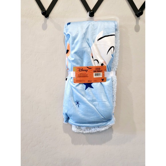 Disney Stitch Halloween Blue Baby Blanket 30 x 40 in. Pumpkin, Ghost - Picture 2 of 4
